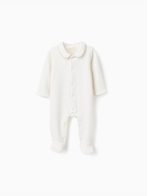 Pelele suave y confortable, blanco - Kiabi