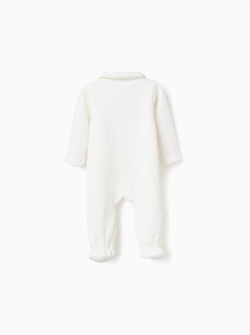 Pelele suave y confortable, blanco - Kiabi