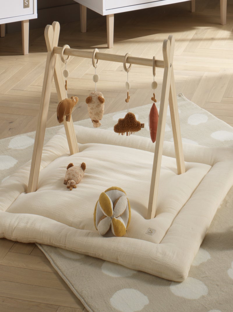 Pelota sensorial en algodón orgánico y - SAUTHON Amarillo - Kiabi