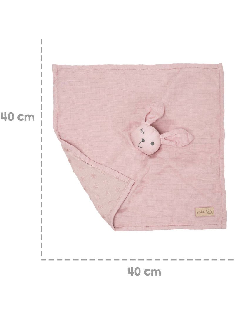 Peluche conejo en algodón orgánico certificado Oeko-Tex 'Roba lil planet' Rosa pastel - Kiabi