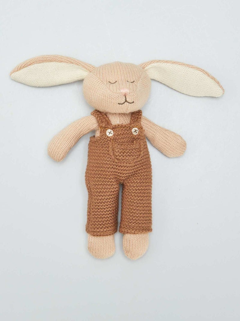 Peluche de conejo de punto BEIGE - Kiabi