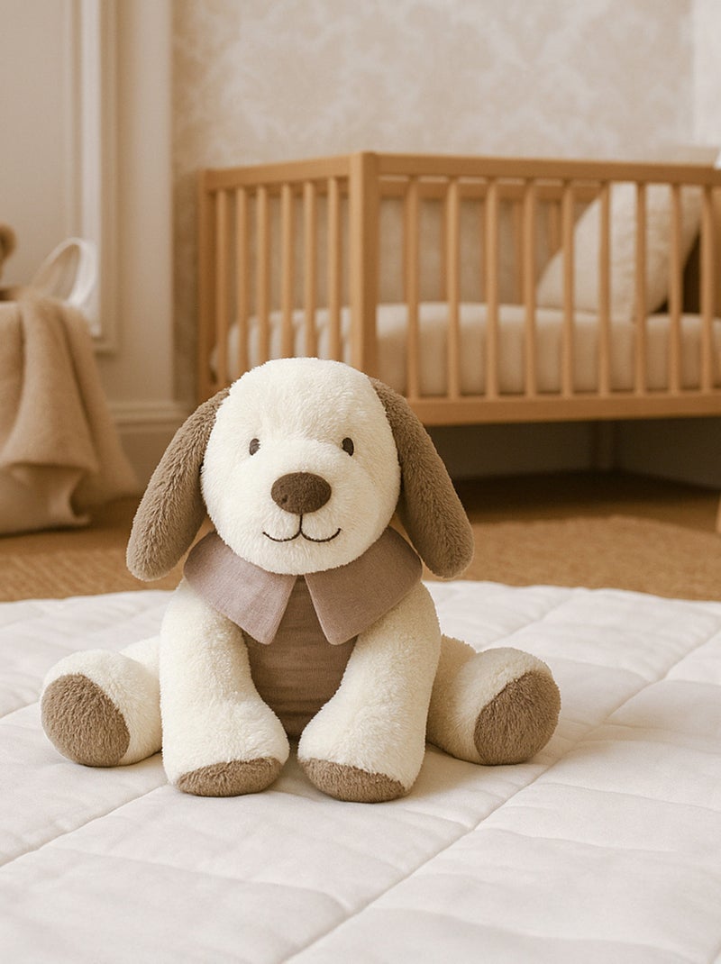 Peluche de perro en terciopelo y algodón, sintra | Walking Mum Beige - Kiabi