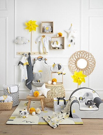 Peluche de terciopelo gris - SAUTHON