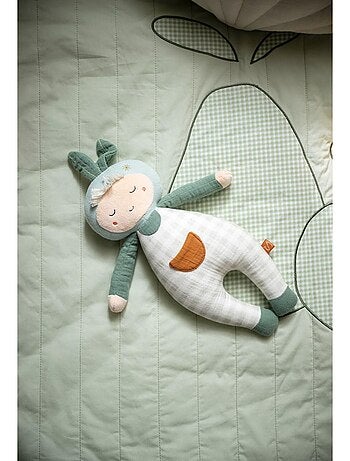 Peluche jardinero de algodón verde - SAUTHON