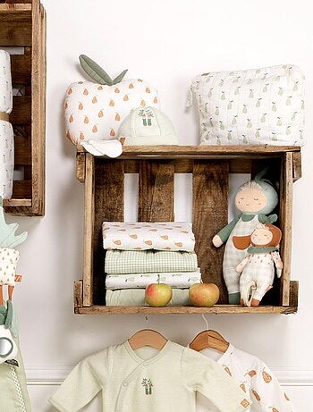 Peluche jardinero de algodón verde - SAUTHON