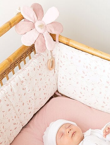 Peluche musical flor de algodón orgánico