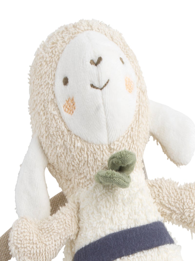 Peluche musical mini de rizo de algodón - SAUTHON Negro Beige Azul - Kiabi