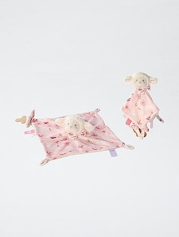 Peluche oveja con sujeta chupete
