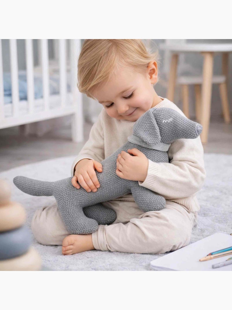 Peluche perro teckel de algodón orgánico | SEVIRA KIDS Gris - Kiabi