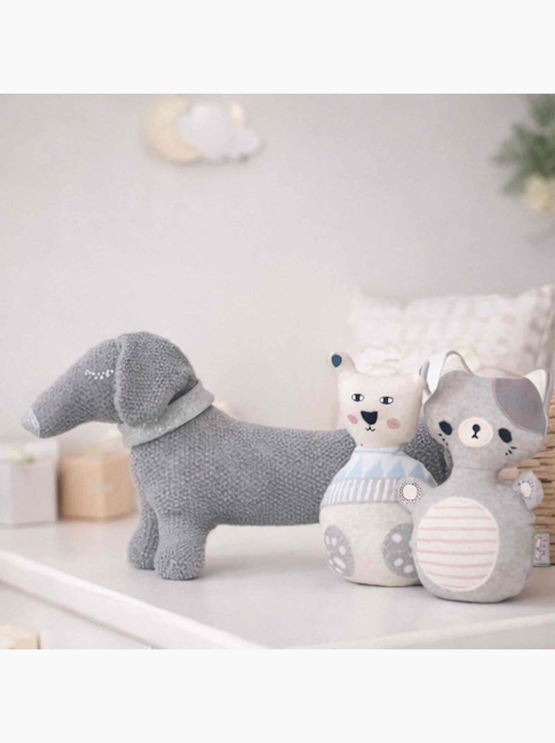 Peluche perro teckel de algodón orgánico | SEVIRA KIDS Gris - Kiabi