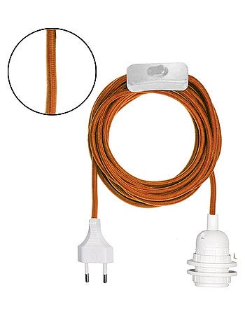 Pendente con casquillo y enchufe para lámpara portátil.