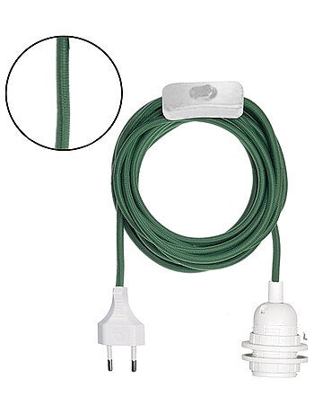 Pendente con casquillo y enchufe para lámpara portátil.