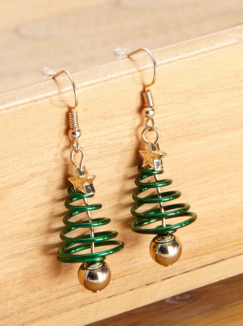 Pendientes abeto verde - Kiabi