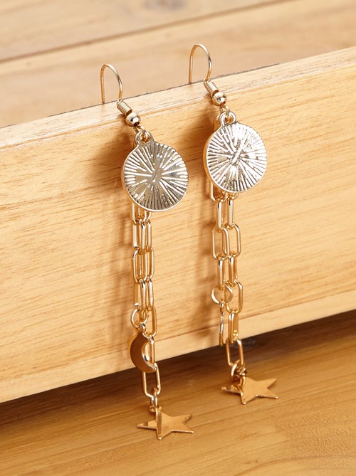 Pendientes con colgante de cadena y estrellas - Kiabi