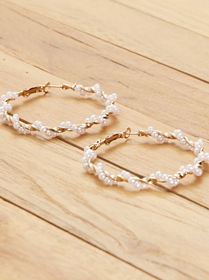 Pendientes de aro BEIGE - Kiabi
