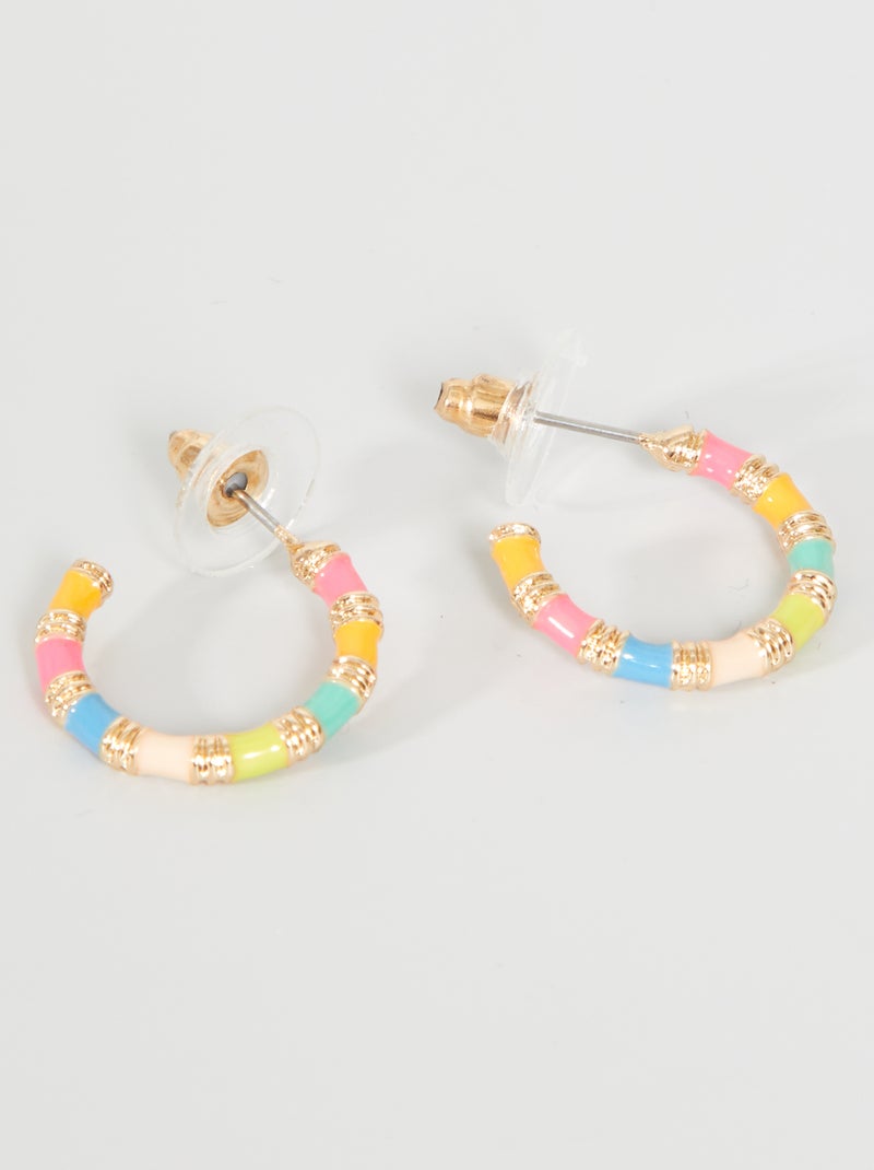 Pendientes de aro multicolor - Kiabi