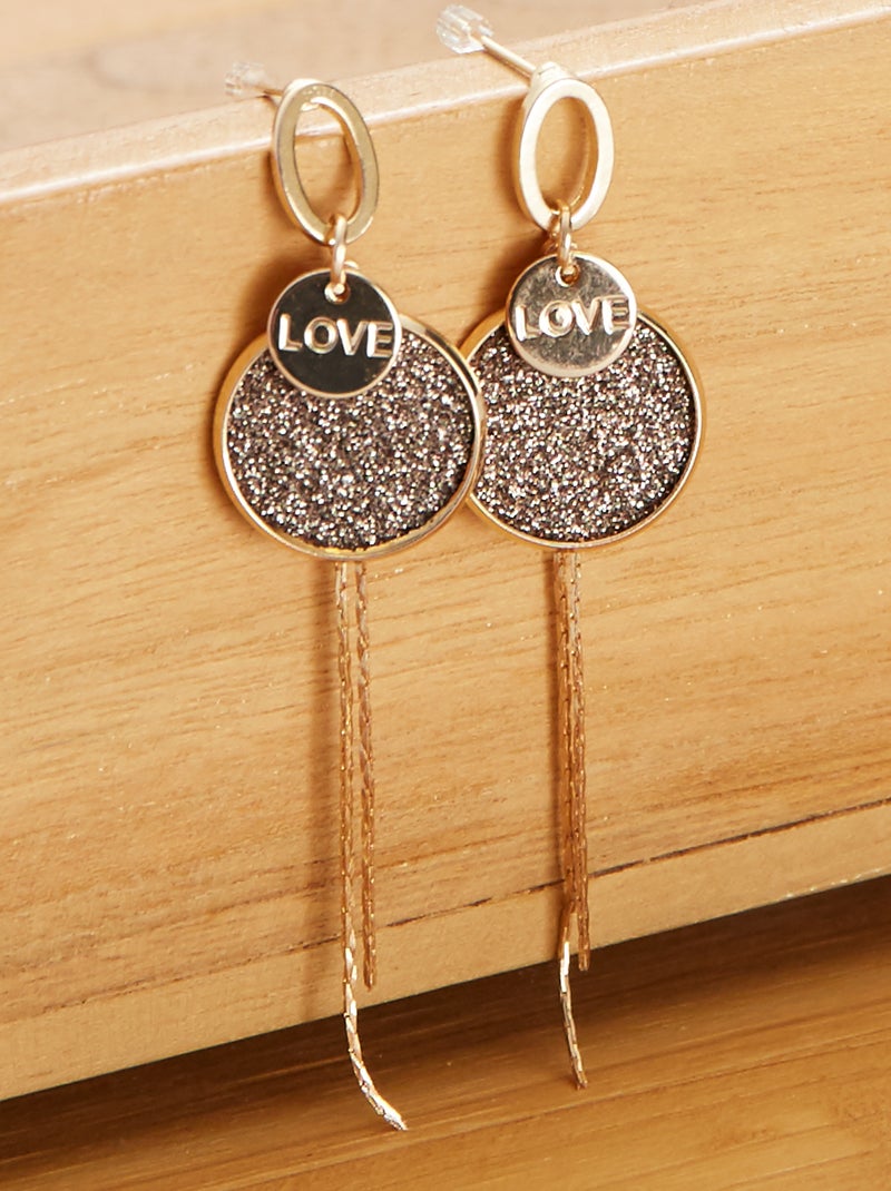Pendientes largos BEIGE - Kiabi