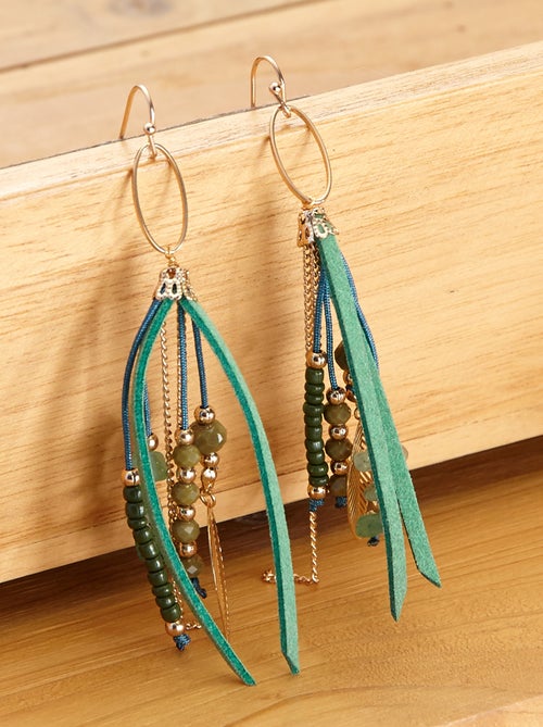 Pendientes largos con detalles - Kiabi