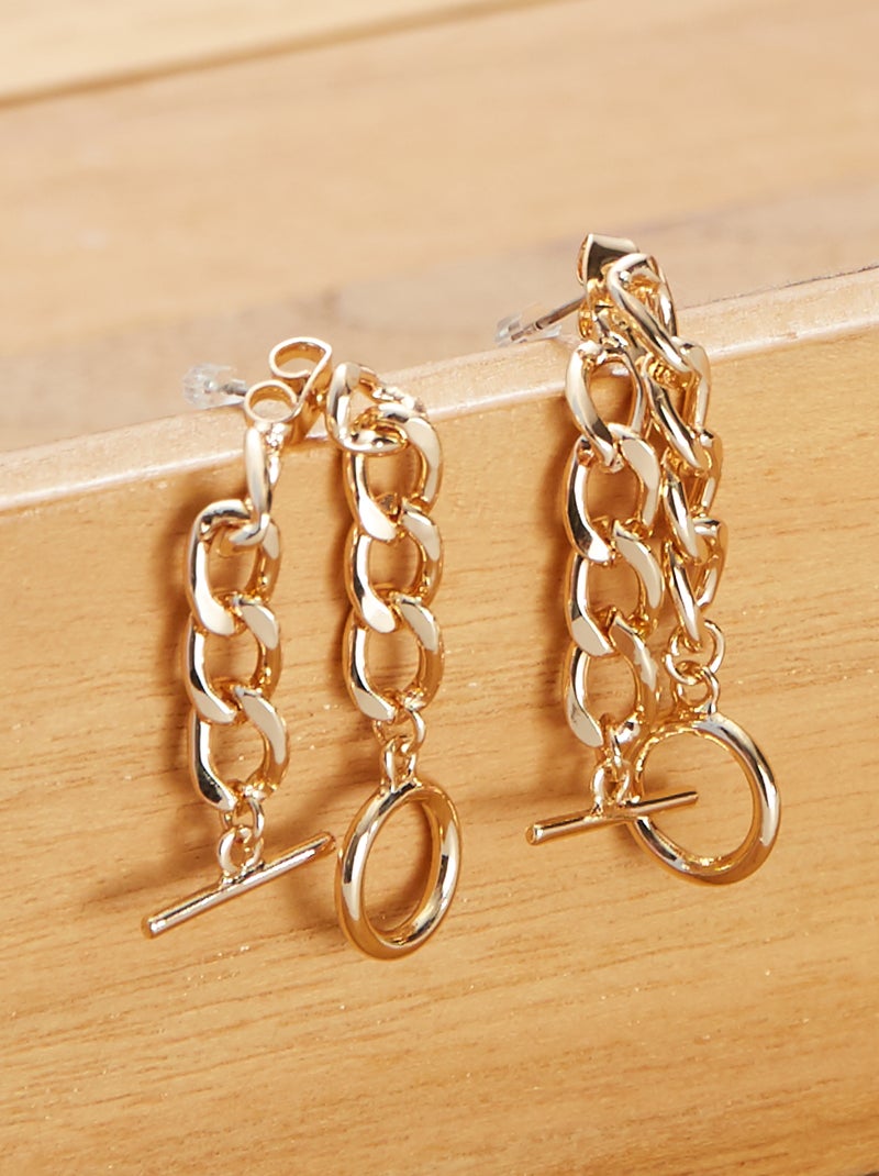 Pendientes largos de cadenas BEIGE - Kiabi