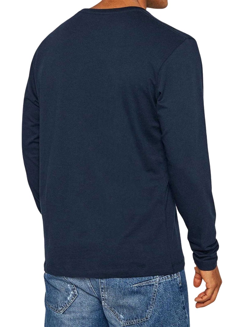 Pepe Jeans - Camiseta de Manga Larga para Hombre Azul marino - Kiabi