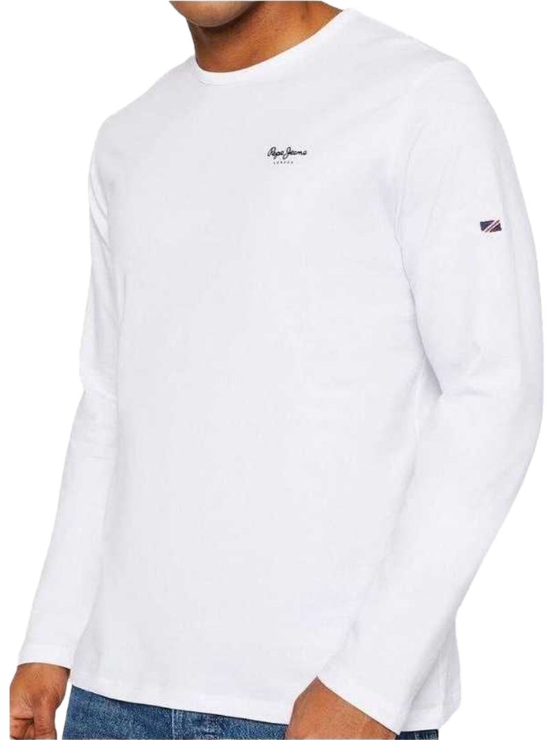 Pepe Jeans - Camiseta de Manga Larga para Hombre Blanco - Kiabi