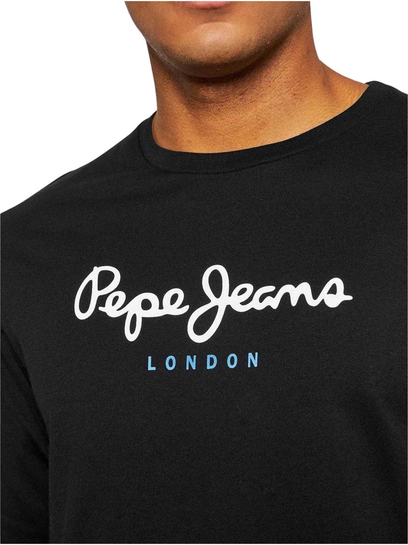 Pepe Jeans - Camiseta de Manga Larga para Hombre Negro - Kiabi