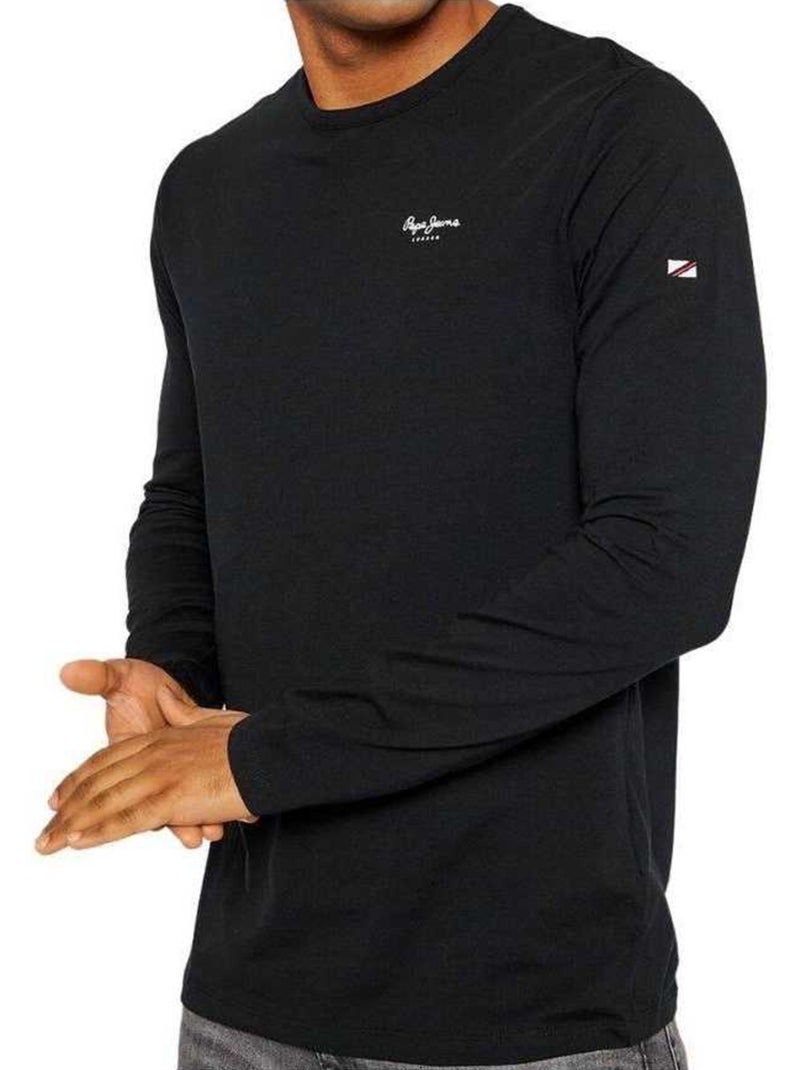 Pepe Jeans - Camiseta de Manga Larga para Hombre Negro - Kiabi
