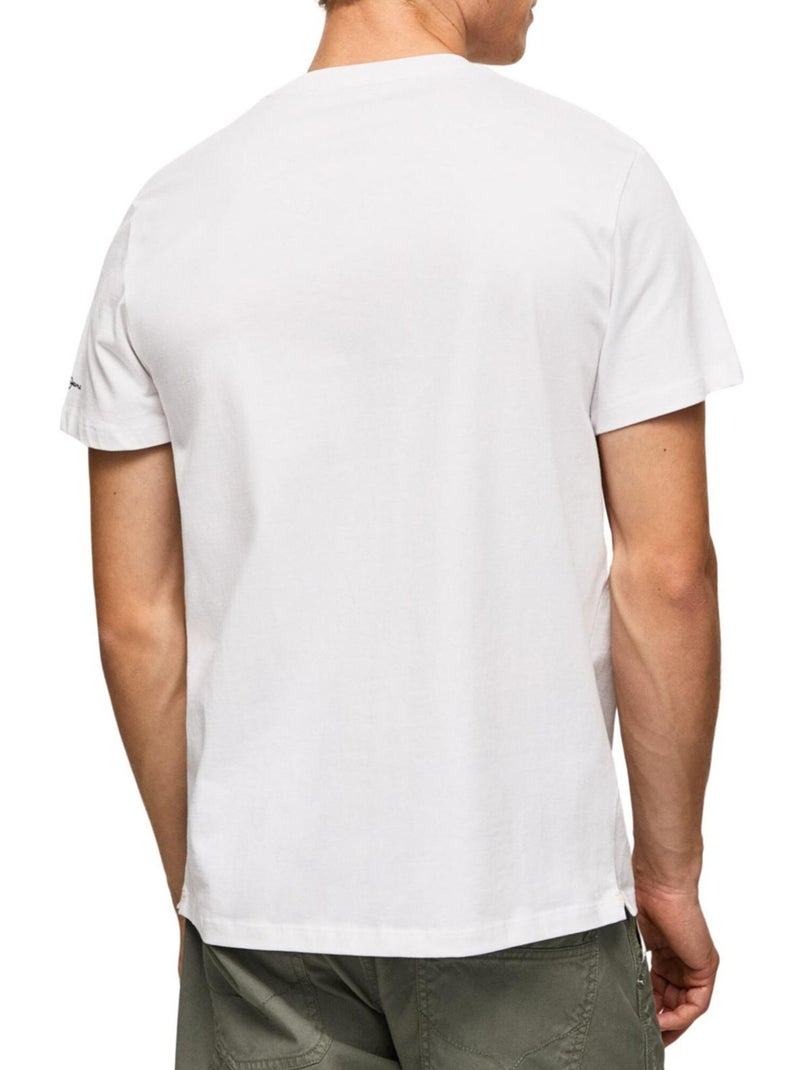 Pepe Jeans - Camiseta Diseño de Rayas para Hombre Blanco - Kiabi