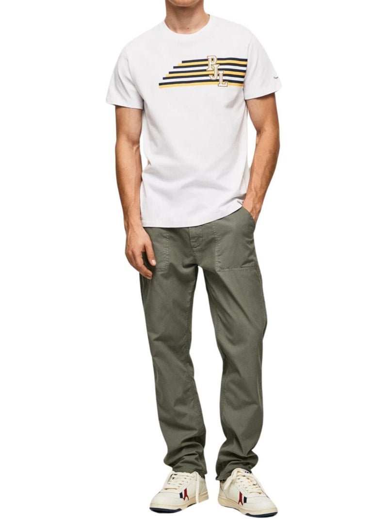 Pepe Jeans - Camiseta Diseño de Rayas para Hombre Blanco - Kiabi