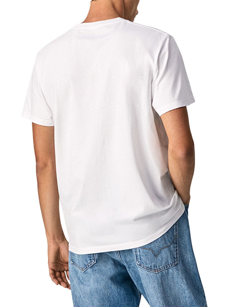 Pepe Jeans - Camiseta Diseño Logotipo del Círculo para Hombre Blanco - Kiabi