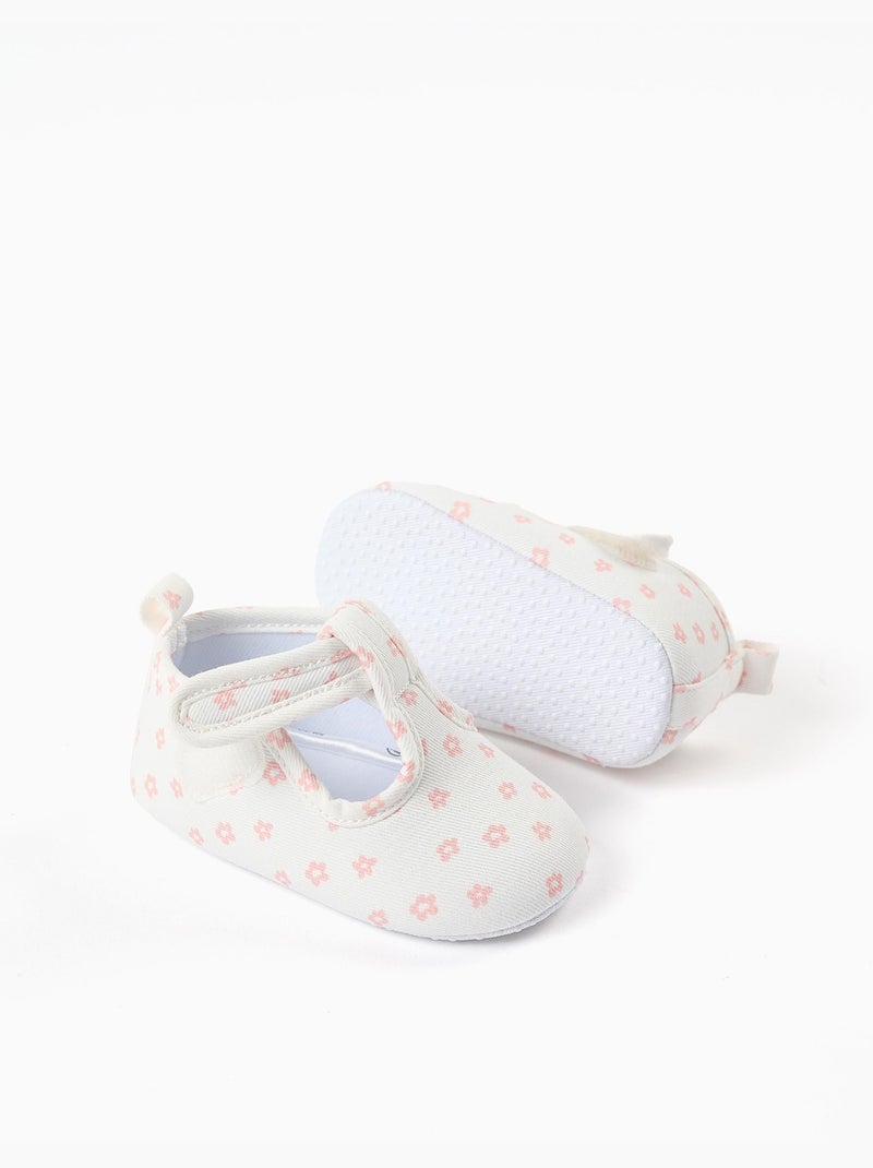 Pepitos de tela con motivo floral Blanco Rosa - Kiabi