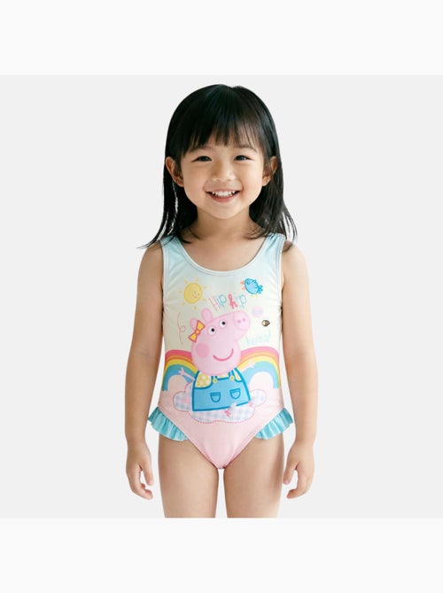 Peppa pig - bañador de una pieza estampado con volantes - Kiabi Peppa pig - bañador de una pieza estampado con volantes - Kiabi