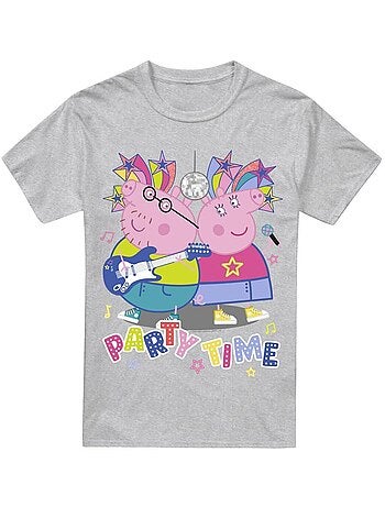Peppa Pig - Camiseta Party Time de Mamá Pig Papá Pig para Hombre
