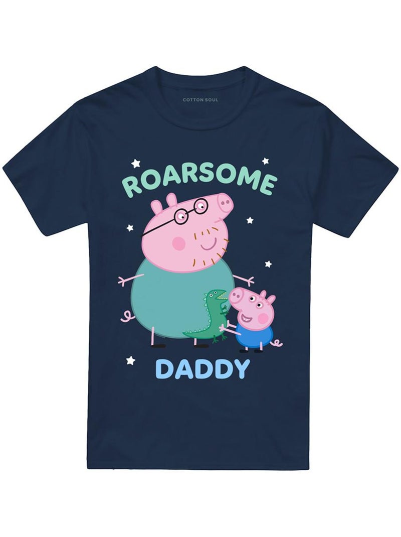 Peppa Pig - Camiseta Roarsome de Papá Pig para Adultos Unisex Azul marino - Kiabi