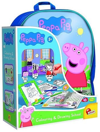 Peppa pig mochila infantil c/accesorios para jugar y colorear