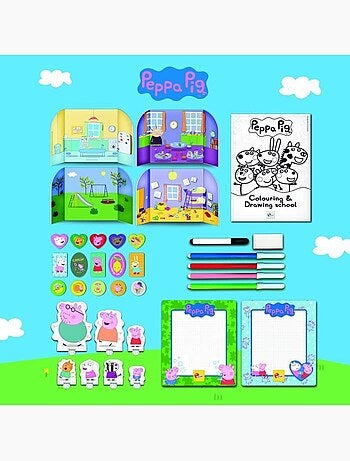 Peppa pig mochila infantil c/accesorios para jugar y colorear