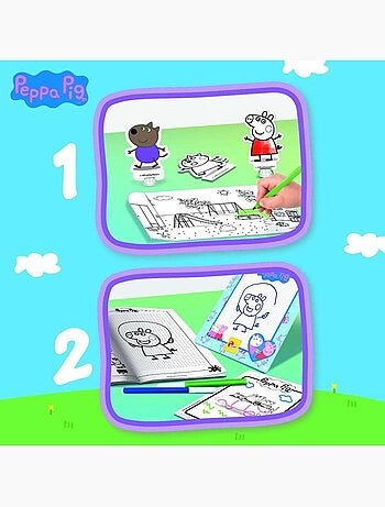 Peppa pig mochila infantil c/accesorios para jugar y colorear