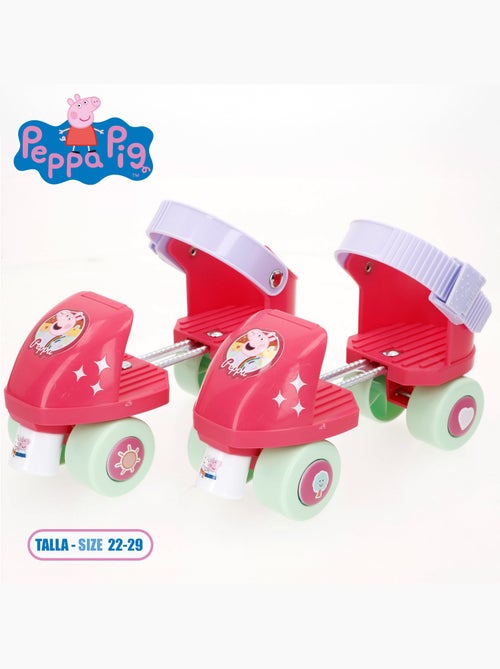 Peppa pig patines 4 ruedas ajustables talla 22-29 máx. 20 kg +3 años - Kiabi