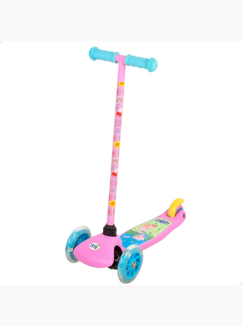 Peppa pig patinete 55x23x68 cm 3 ruedas máx. 20 kg con luces y freno - Kiabi