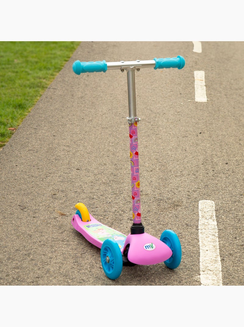Peppa pig patinete 55x23x68 cm 3 ruedas máx. 20 kg con luces y freno N/D - Kiabi