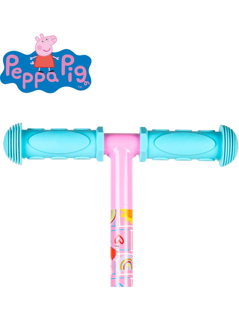 Peppa pig patinete 55x23x68 cm 3 ruedas máx. 20 kg con luces y freno N/D - Kiabi