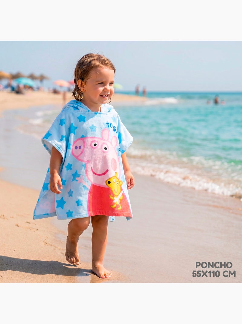 Peppa pig set cubo playa con accesorios mochila y poncho N/D - Kiabi