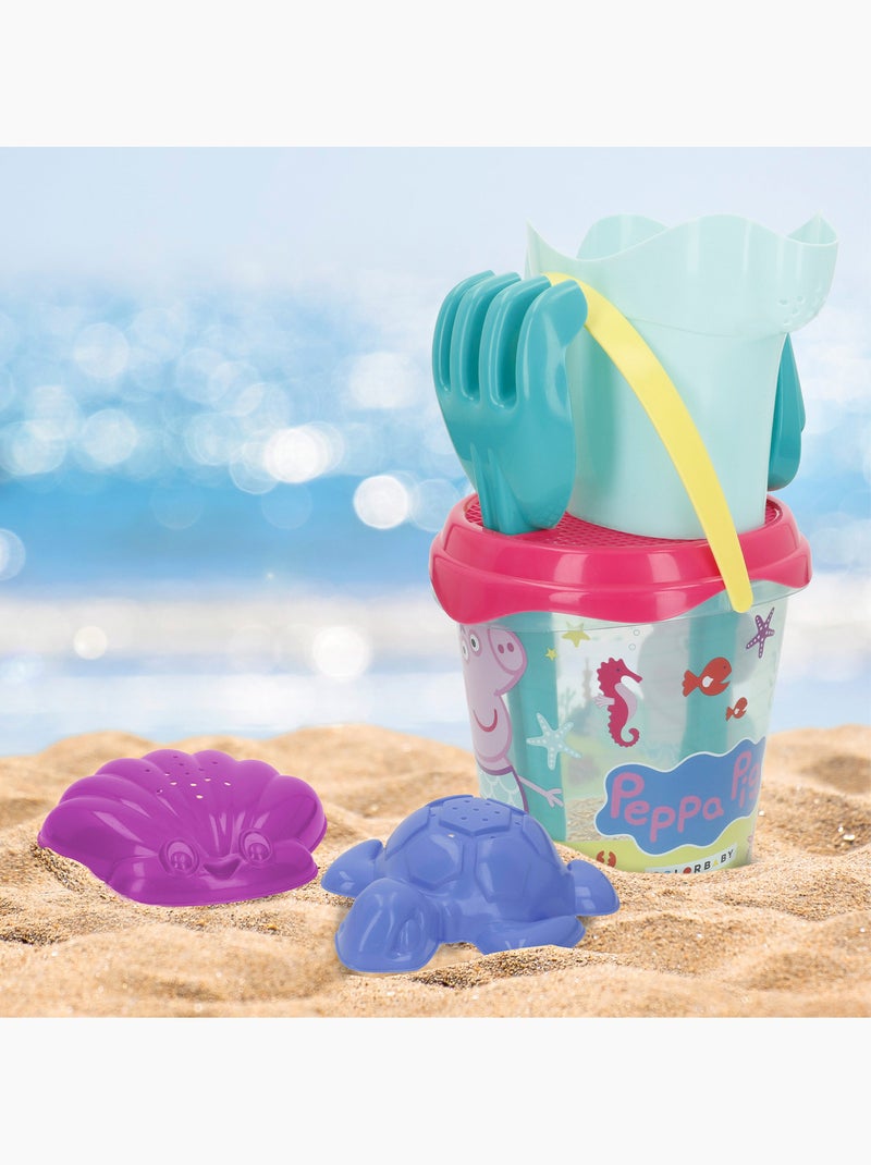 Peppa pig set cubo playa con accesorios y mochila transporte N/D - Kiabi