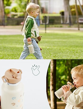 Pequeña botella de agua de acero inoxidable 'Babymoov'