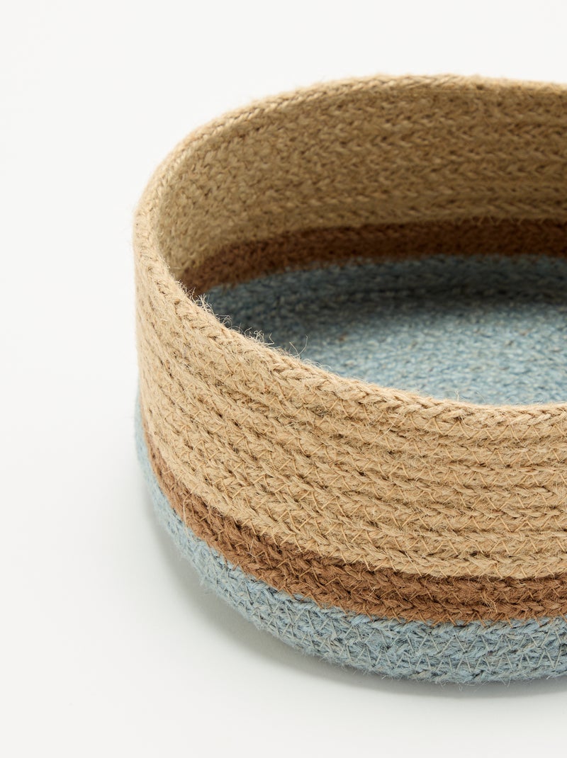Pequeña cesta de almacenamiento de yute Azul - Kiabi