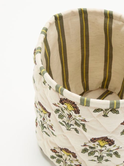 Pequeña cesta de almacenamiento estampada - Kiabi Home - Kiabi Pequeña cesta de almacenamiento estampada - Kiabi Home - Kiabi
