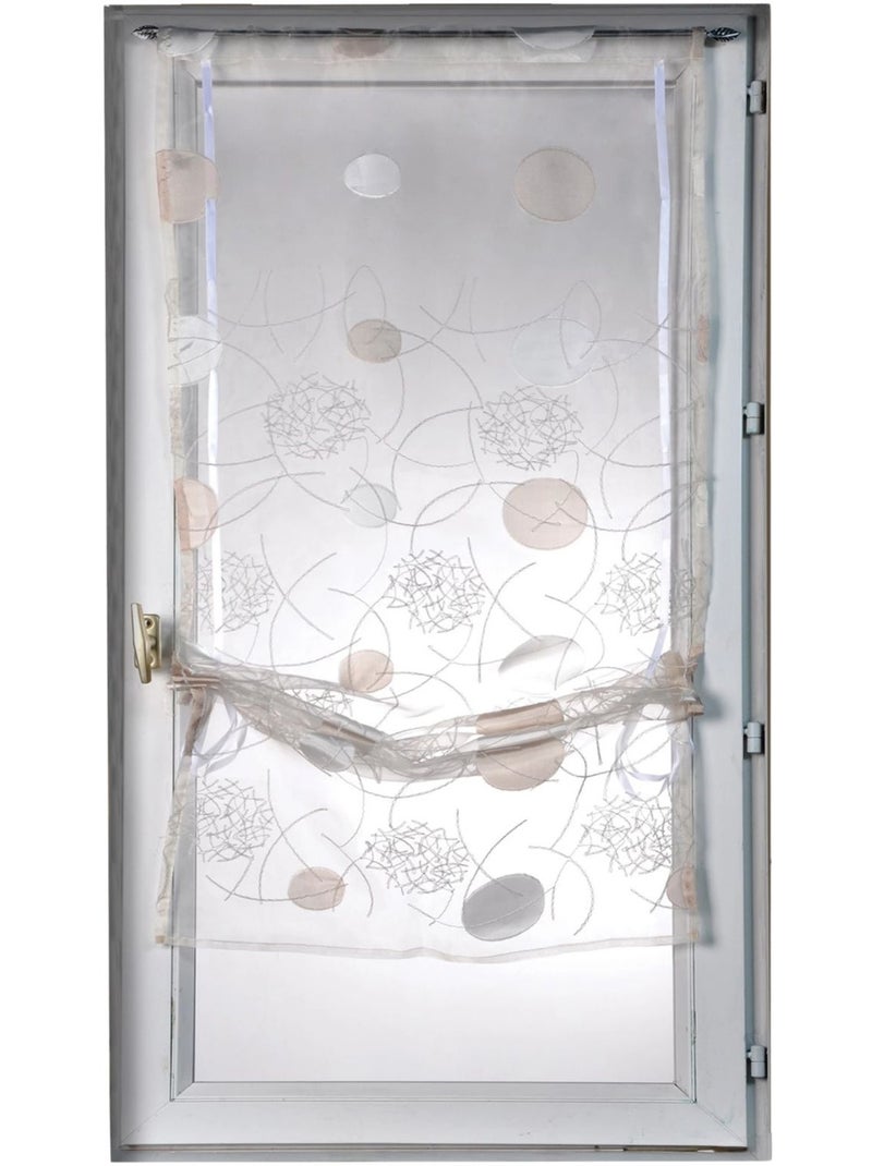 Pequeña cortina de organza jacquard para subir Marfil - Kiabi
