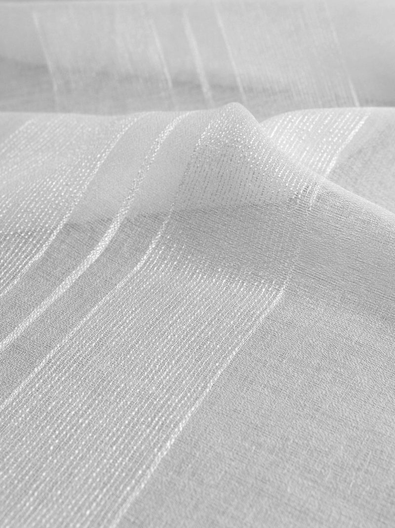 Pequeño liso recto con rayas de fantasía Blanco - Kiabi