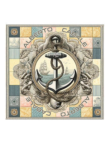 Pequeño Pañuelo de seda Anchor Cléo