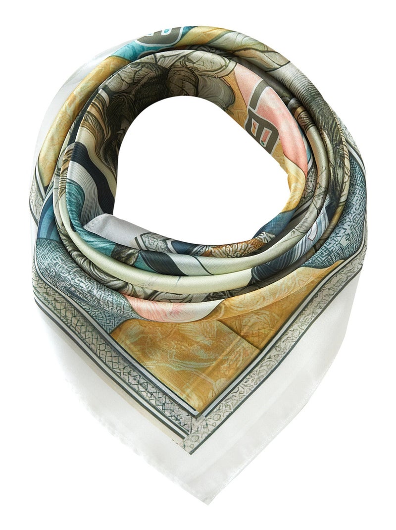 Pequeño Pañuelo de seda Anchor Cléo Multicolor - Kiabi